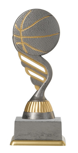 Vader fage Bedoel Een goede vriend Basketbal trofee kunststof antiek goud/zilver (PF204) | basketbal cadeau